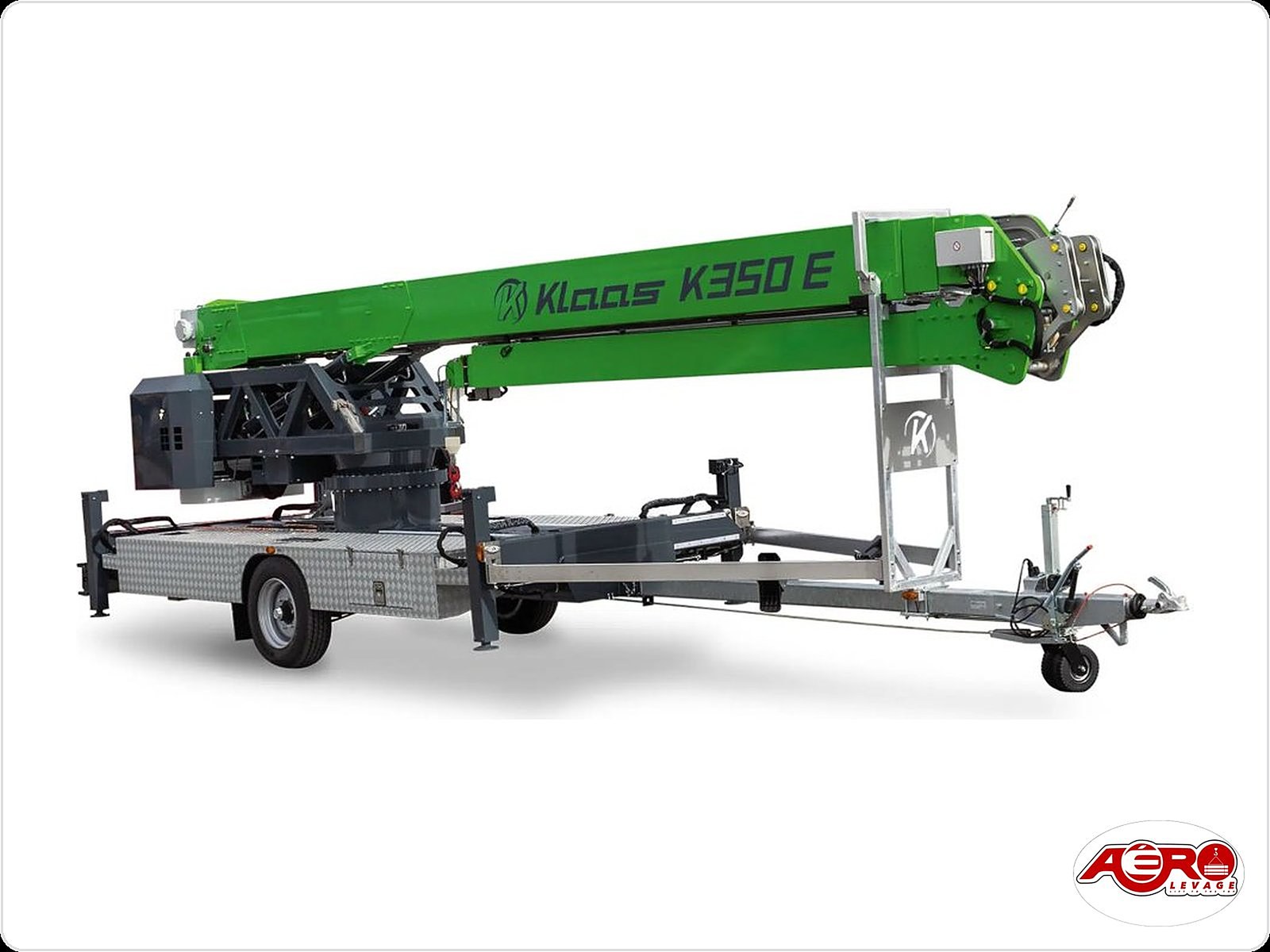 Grue sur remorque électrique Klaas K350E — AÉRO LEVAGE